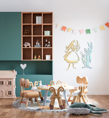 Children's stencil DFA Alice with a rabbit for fairy wall decor 0.3-1 mm (E00071)