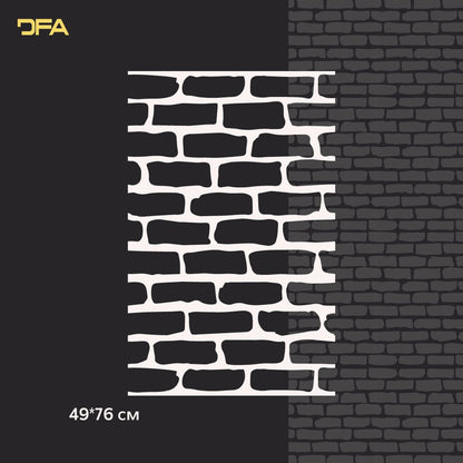 Stencil DFA Facade Brick stencil for plaster and paint 0.3-1mm 49x76 (F00010)