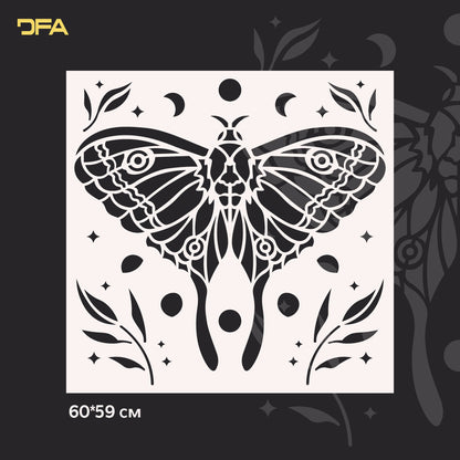 Stencil Butterfly DFA animals for walls for plaster and paint 0.3-1mm (J00040)