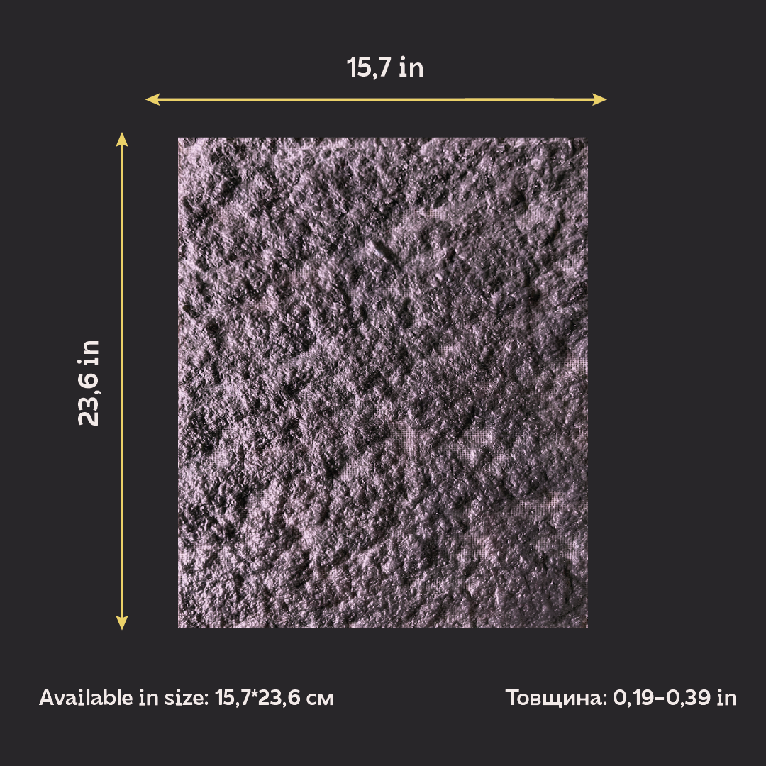 Silicone impression for decoration Stone texture (purple) W00009