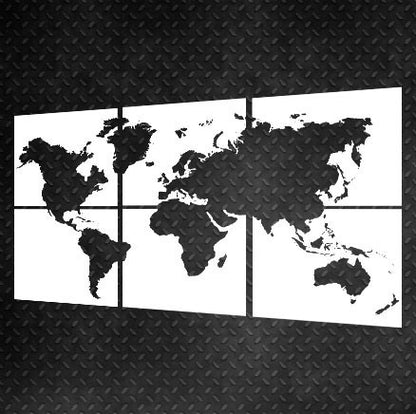 Stencil DFA World map stencil for putty and paint 0.3-1mm (X00001)