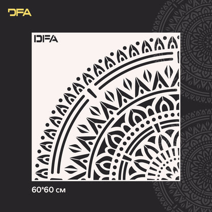Stencil DFA reusable Round pattern for plaster and paint 0.3-1mm (C00097)