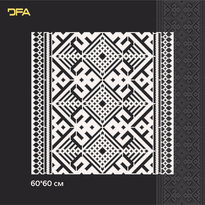 Ethno Stencil DFA Embroidery for plaster and paint 0.3-1mm (Z00038)