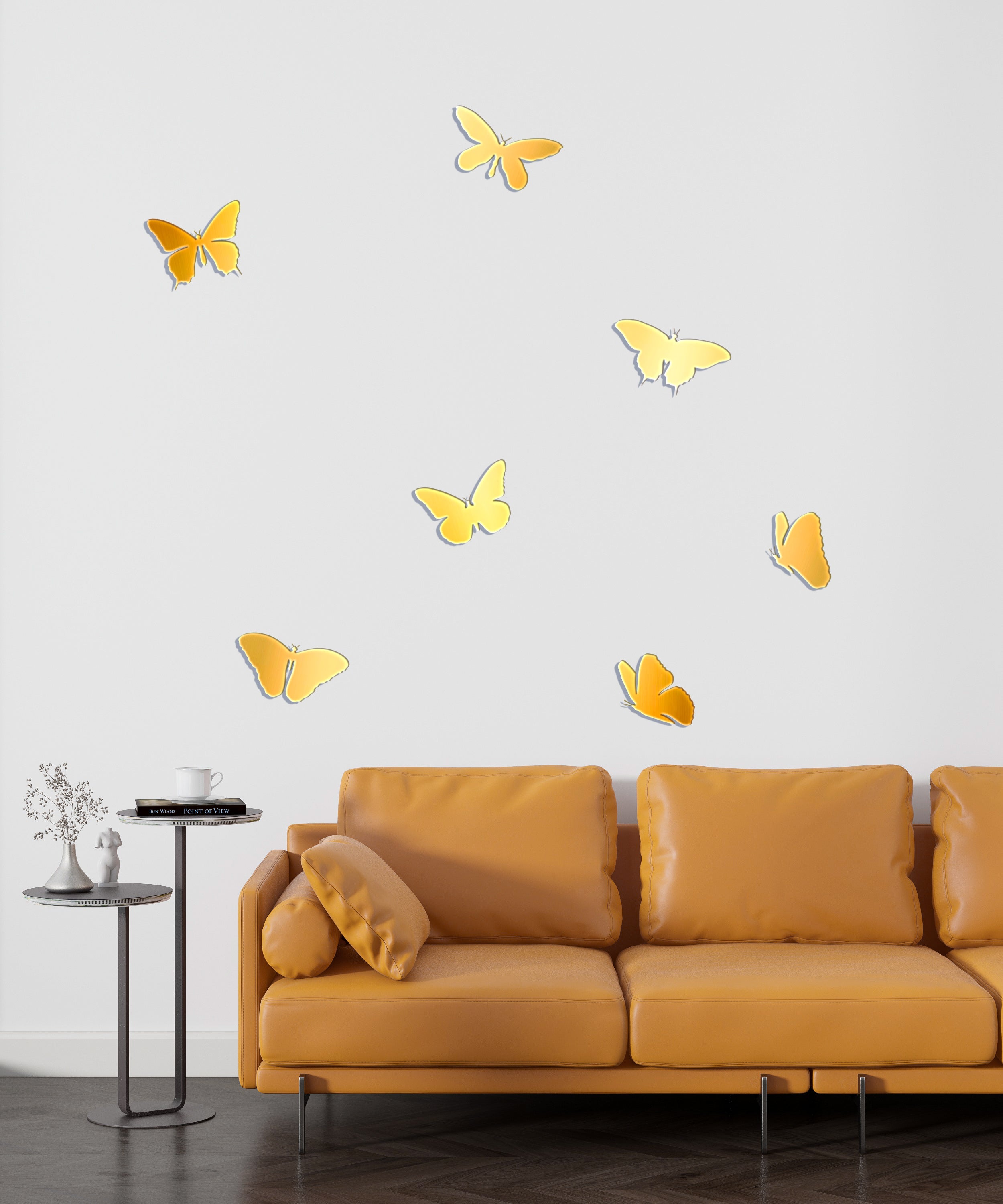 Mirror decor Butterflies DFA: Update your interior in minutes! 7 pcs (YA00002)