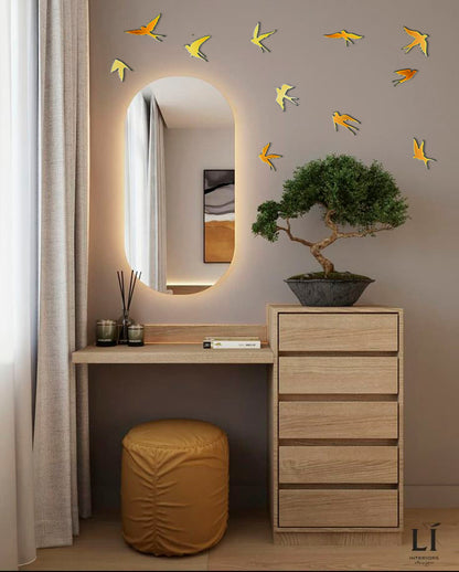 Create your own design: Mirror Birds for unique compositions, 11 pcs (YA00022)