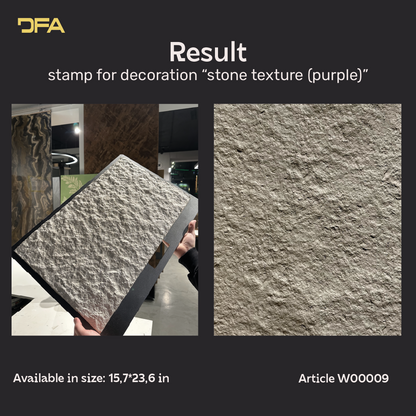 Silicone impression for decoration Stone texture (purple) W00009