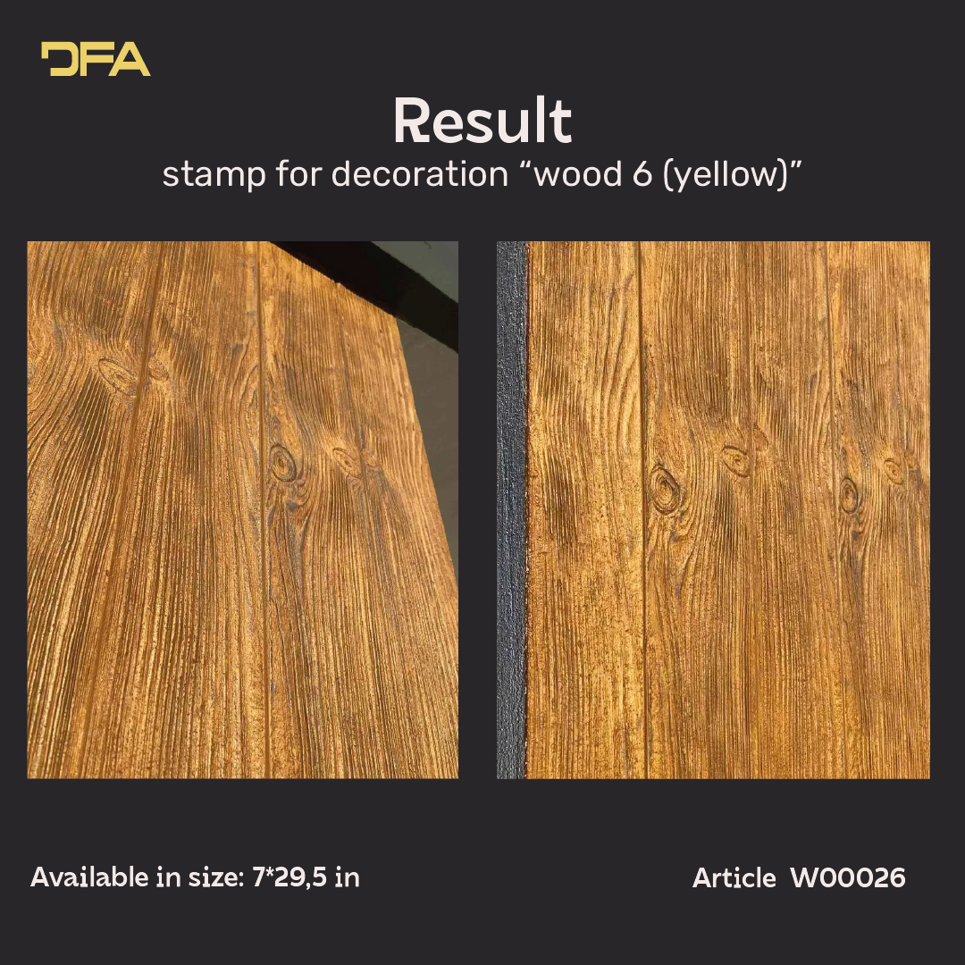 Silicone impression for decoration Tree 6 (yellow) W00026