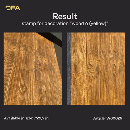 Silicone impression for decoration Tree 6 (yellow) W00026
