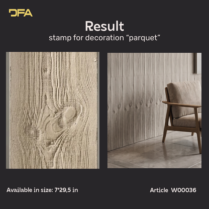 Silicone impression for parquet decoration W00036