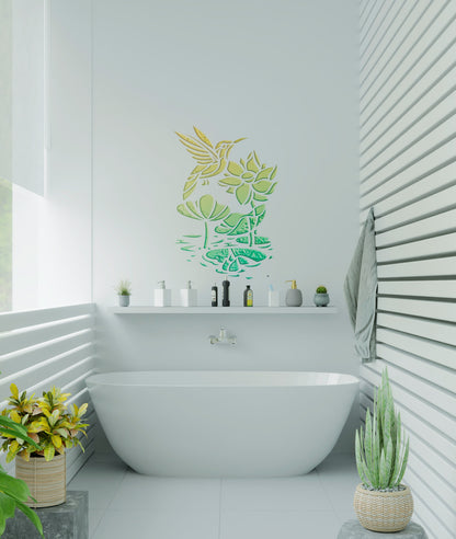 Stencil Bird DFA animals for walls for plaster and paint 0.3-1 mm (J00053)