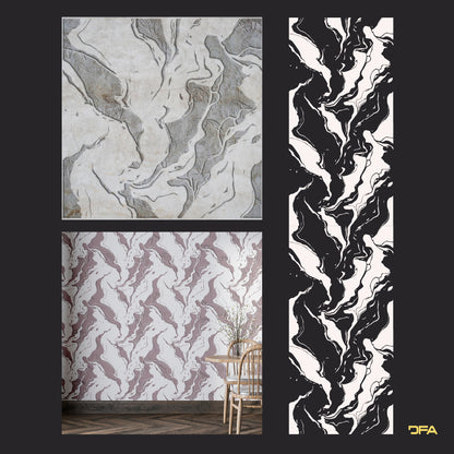 Stencil DFA Marble for plaster and paint 0.3-1mm (X00097)