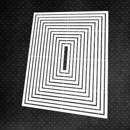 Volumetric geometric ornaments DFA - trendy stencil for your home 0.3-1 mm (G00076)