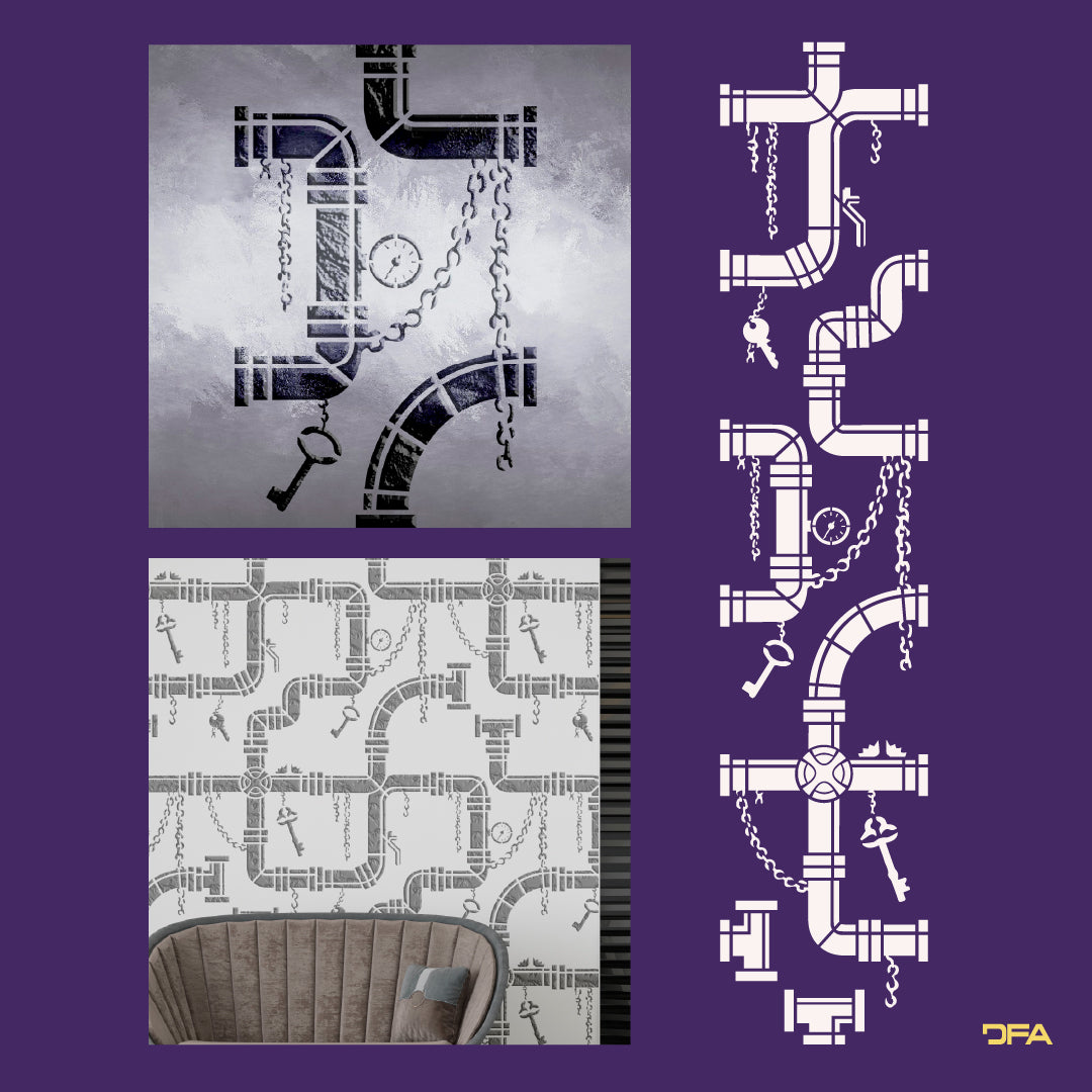Reusable stencil DFA for decorative plaster Loft 23 (L00032)