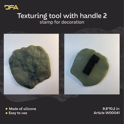 Silicone impression/stamp for decoration DFA Paint brush with handle green 2 thickness 22 mm (W00041)