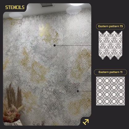 Set of stencils DFA for plaster and paint (East 75 + East 11) 0.3-1 mm (N00039)