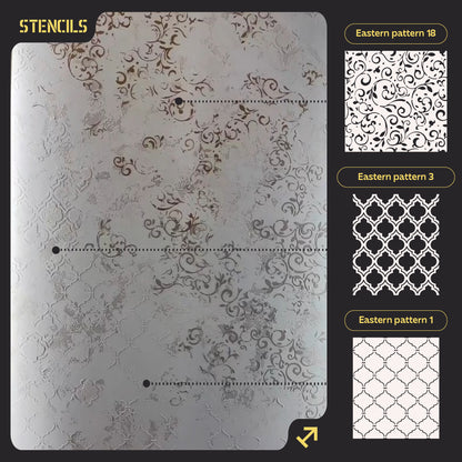 DFA wall decor kit (East 18 + East 3 + East 1) for plaster and paint 0.3-1 mm (N00081)