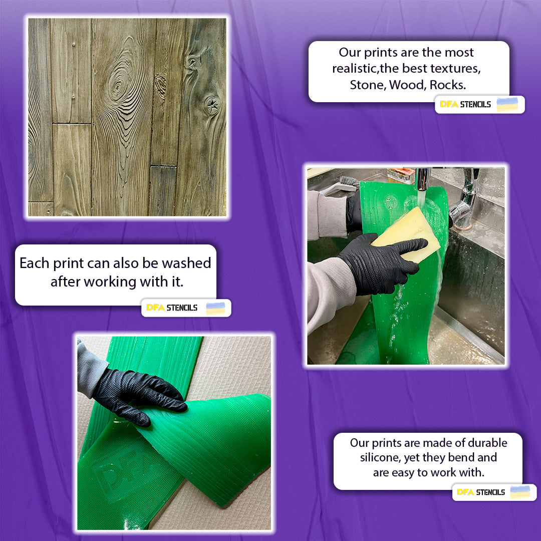 Silicone impression for decoration Tree 4 (green) W00024