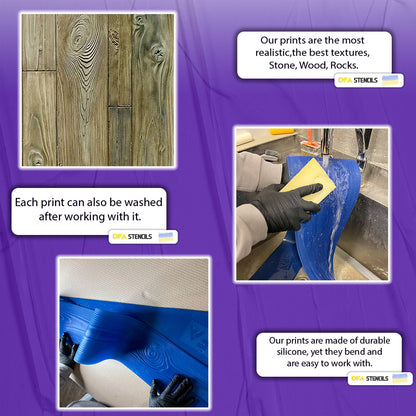 Silicone impression for decoration Tree 2 (blue) W00022