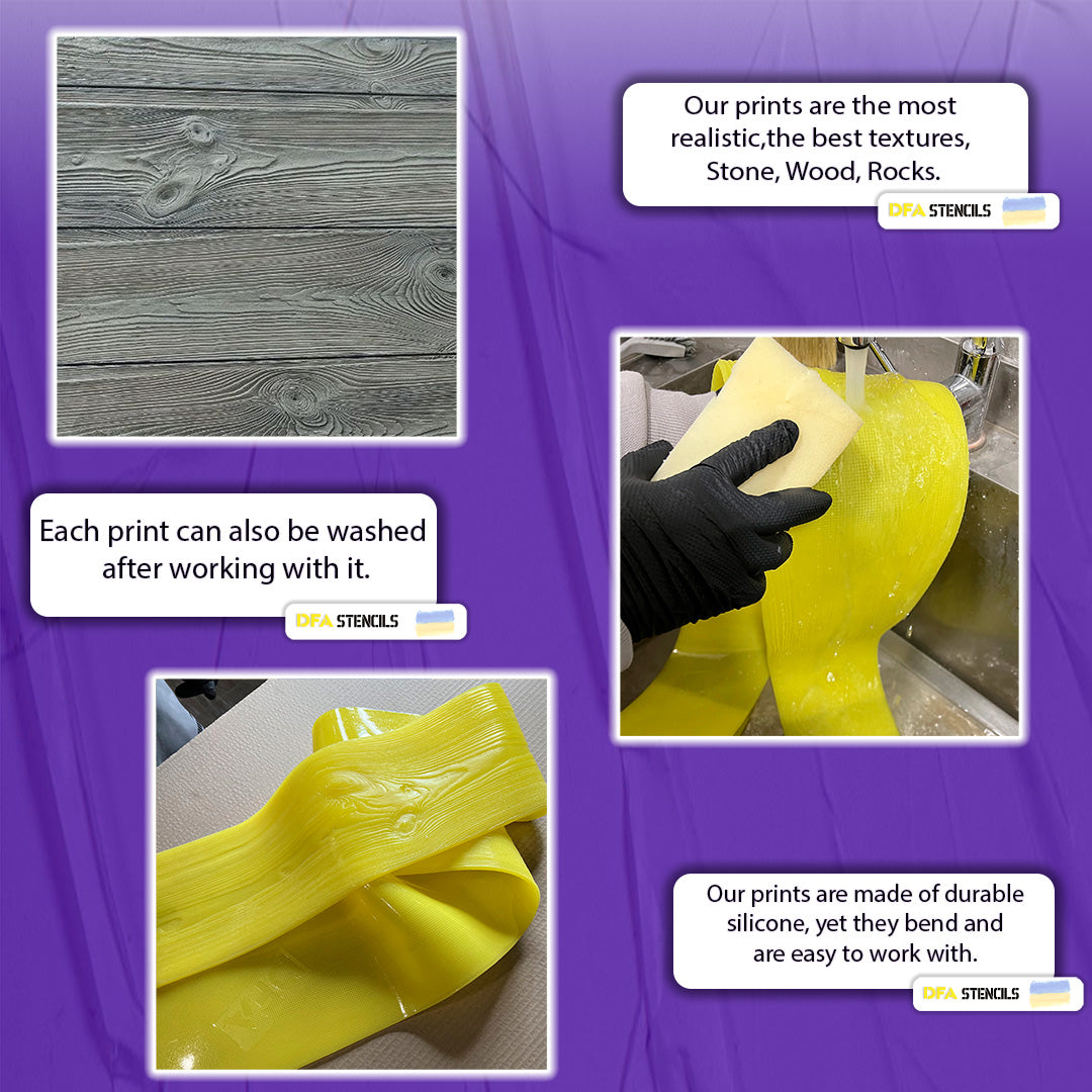 Silicone impression for decoration Tree 5 (yellow) W00025