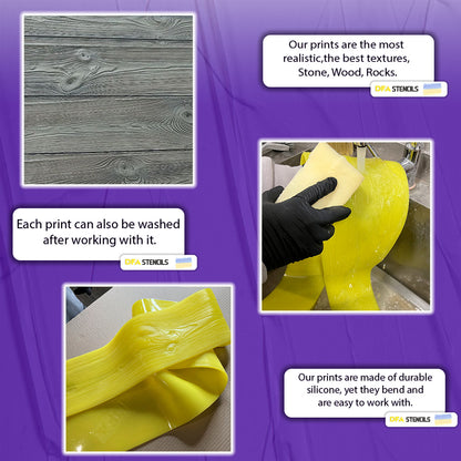 Silicone impression for decoration Tree 5 (yellow) W00025