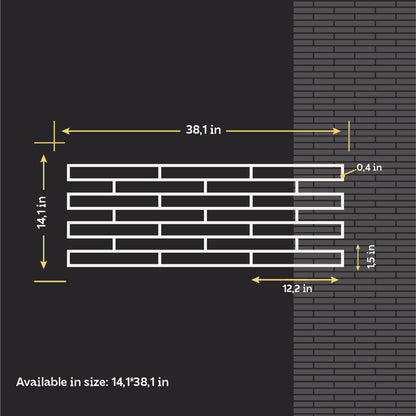 DFA Stencil Facade Bricks reusable for decorative plaster and paint 0.3-1mm 36*97 31x4cm 1 mm (F00008)