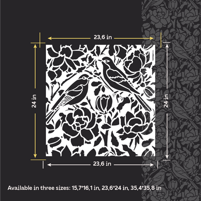 DFA Reusable Stencil "Nature" for Plaster and Paint 0.3–1 mm – William Morris Collection (P00181)