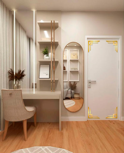 The Magic of Light in Your Interior: DFA Mirror Corner Patterns for Unique Design 2pcs/4pcs (YA00038)