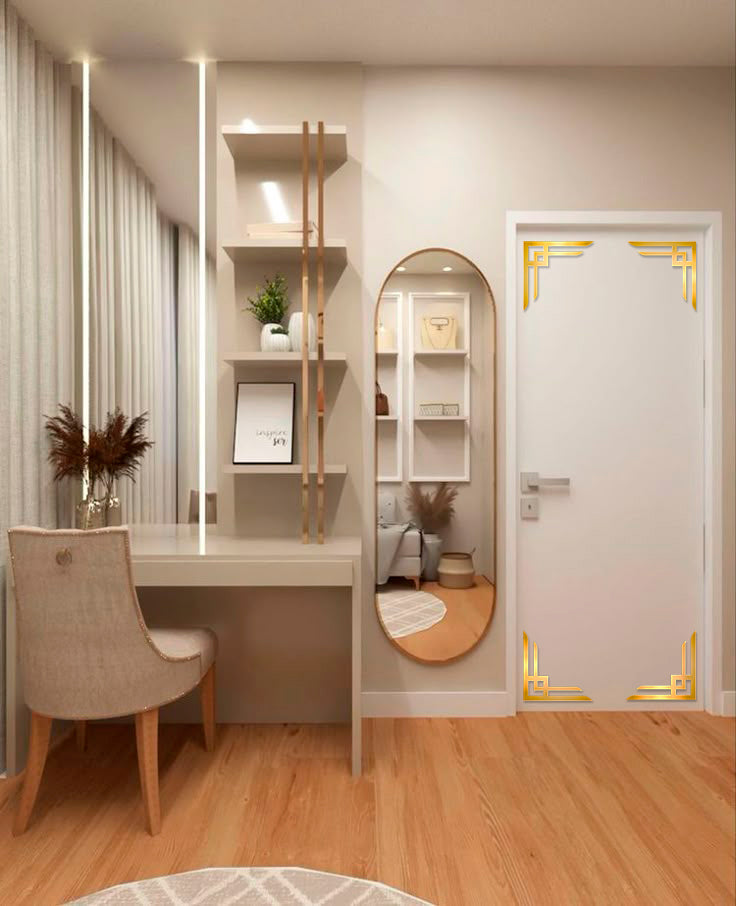 The Magic of Light in Your Interior: DFA Mirror Corner Patterns for Unique Design 2pcs/4pcs (YA00038)