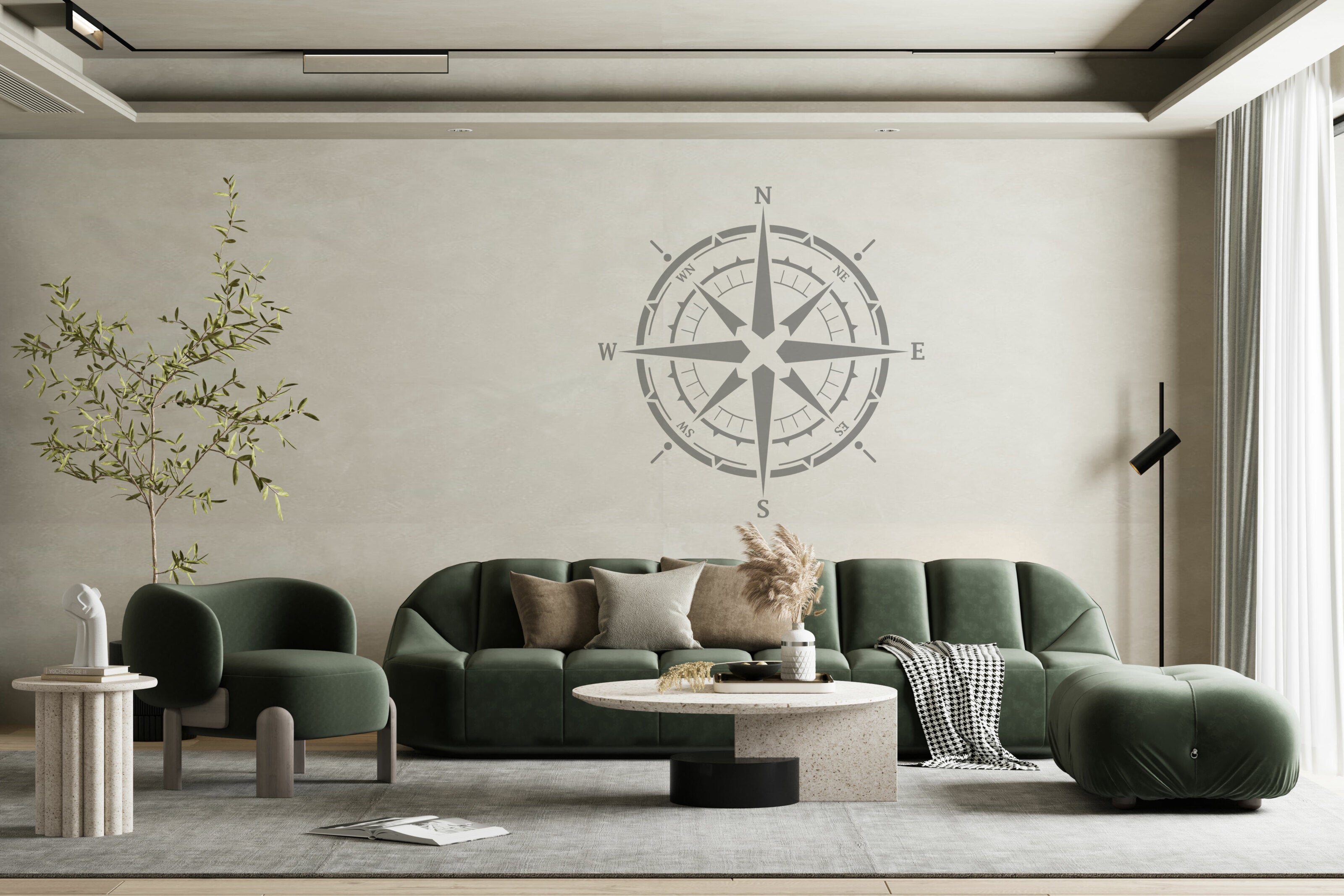 Stencil DFA reusable Round pattern 37 Compass 4 for plaster and paint 0.3-1mm (C00037)