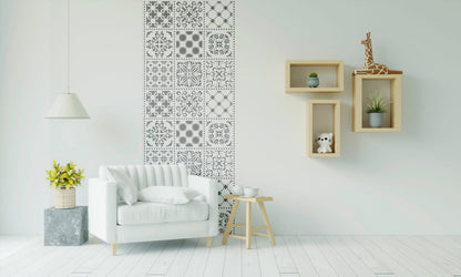 Quality stencil for decoration DFA square pattern, for putty and paint, 0.3-1mm (K00024)