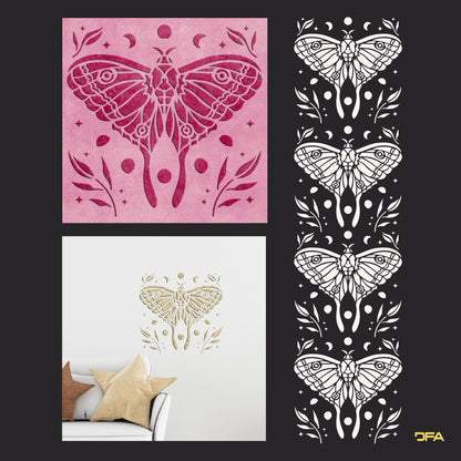 Stencil Butterfly DFA animals for walls for plaster and paint 0.3-1mm (J00040)