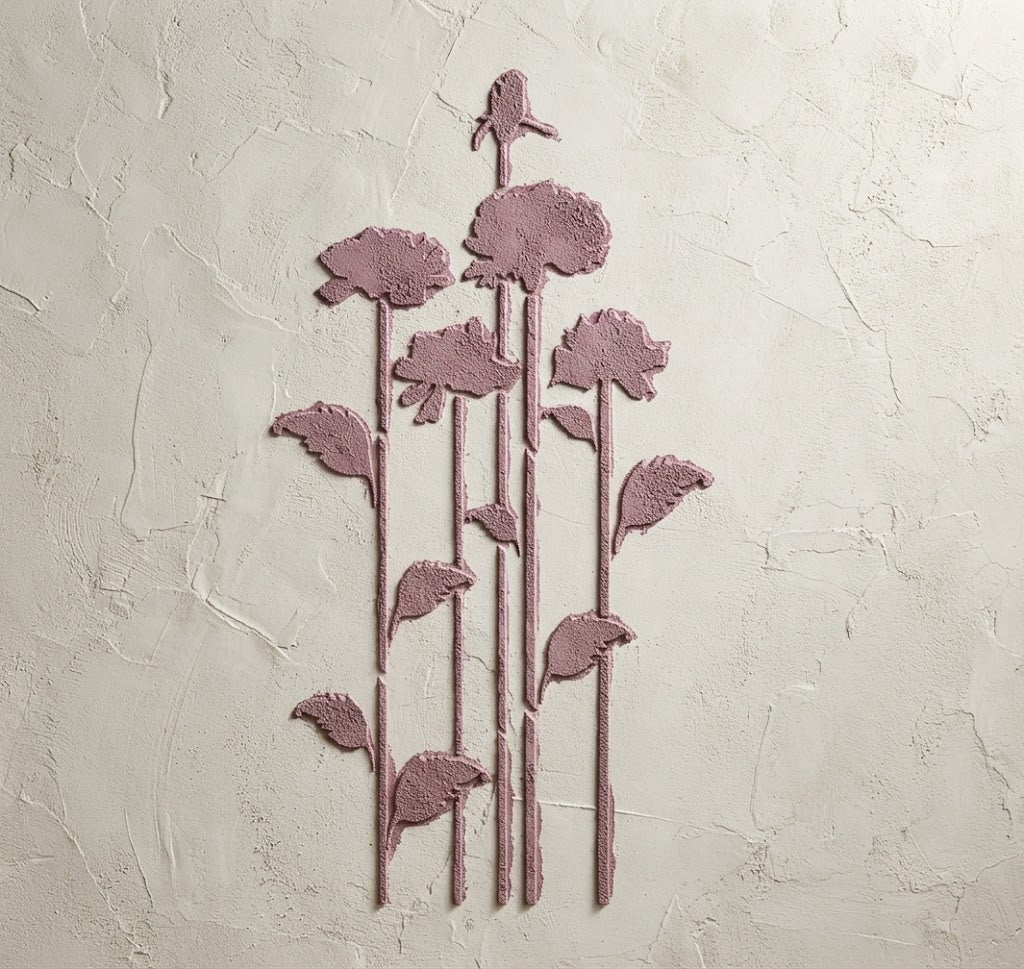 DFA "Flower" Stencil for Decoupage on Interior Decor Items (P00210)