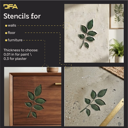 DFA "Flower" Stencil for Decoupage on Interior Decor Items (P00201)