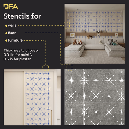 Stars on the walls – a magical atmosphere for a child's room with DFA 0.3–1 mm (E00098)