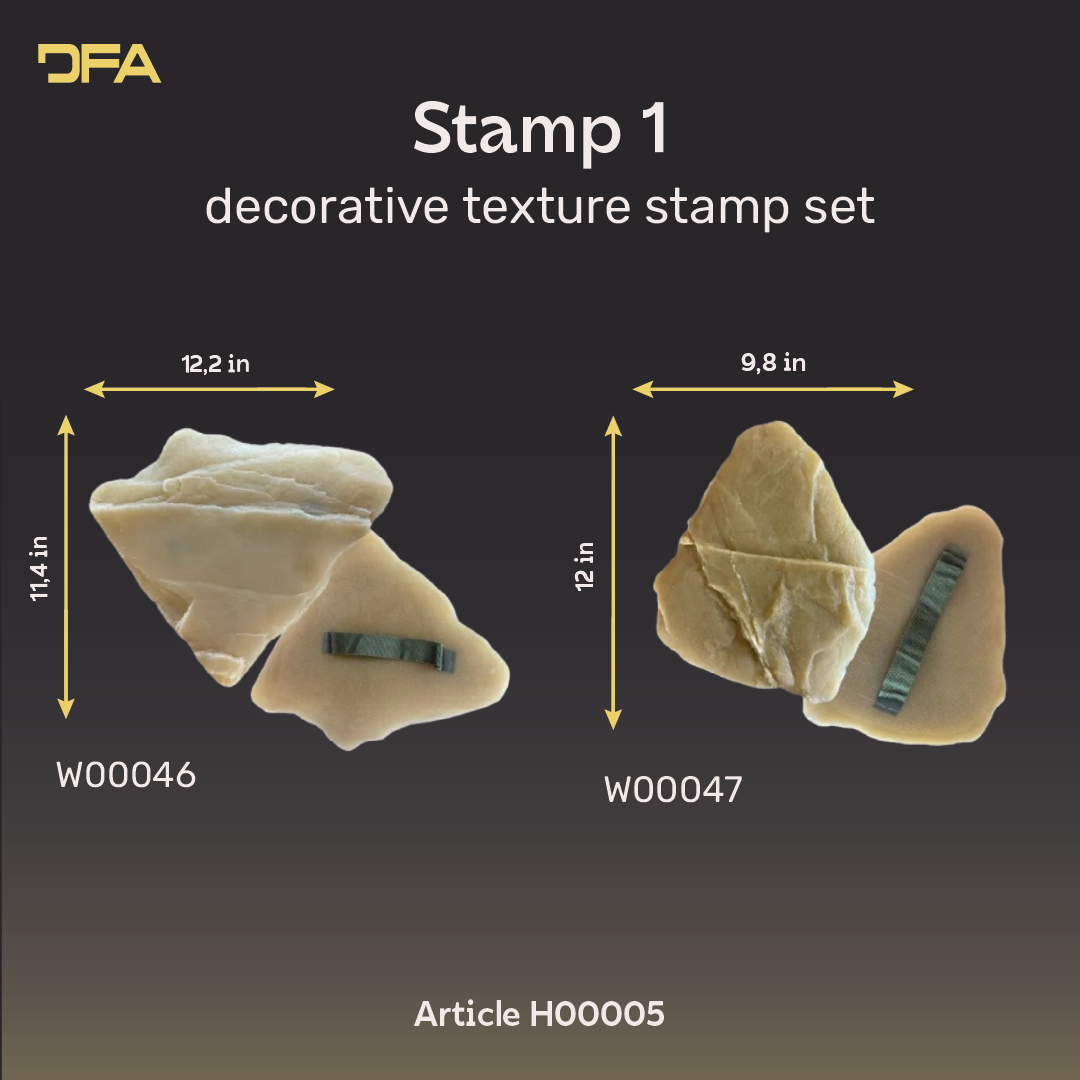 Relief of natural stone: set of stamps DFA "Transcarpathian shale" 2 pcs. (H00005)
