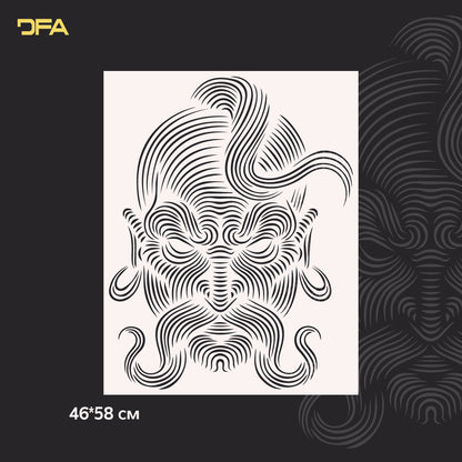Stencil DFA Kozak for plaster and paint 0.3-1mm (X00096)