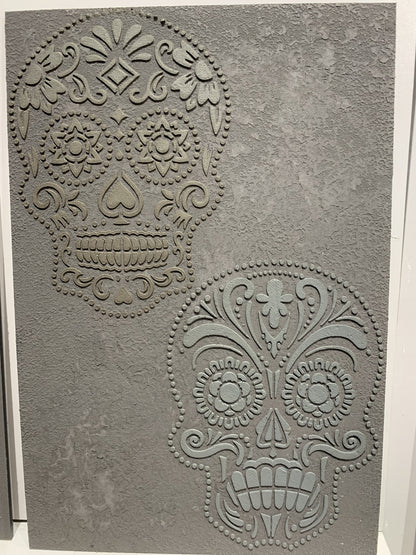 Stencil reusable DFA Skull 1 for plaster and paint 0.3-1 mm (L00004)