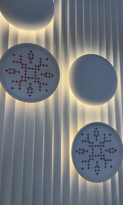Ukrainian style in the interior: stencil DFA Vyshyvanka cross pattern 0.3-1 mm (Z00074)