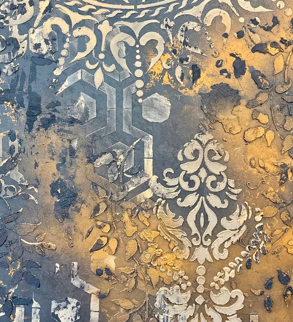Sophisticated decor: DFA stencil Royal Damascus for unsurpassed walls 0.3-1 mm (D00003)