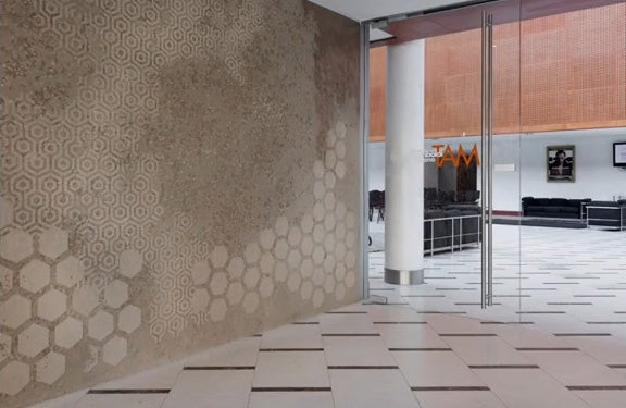 Wall decor with stencils DFA (Geometry 25 + Geometry 32) for plaster and paint 0.3-1 mm (N00133)