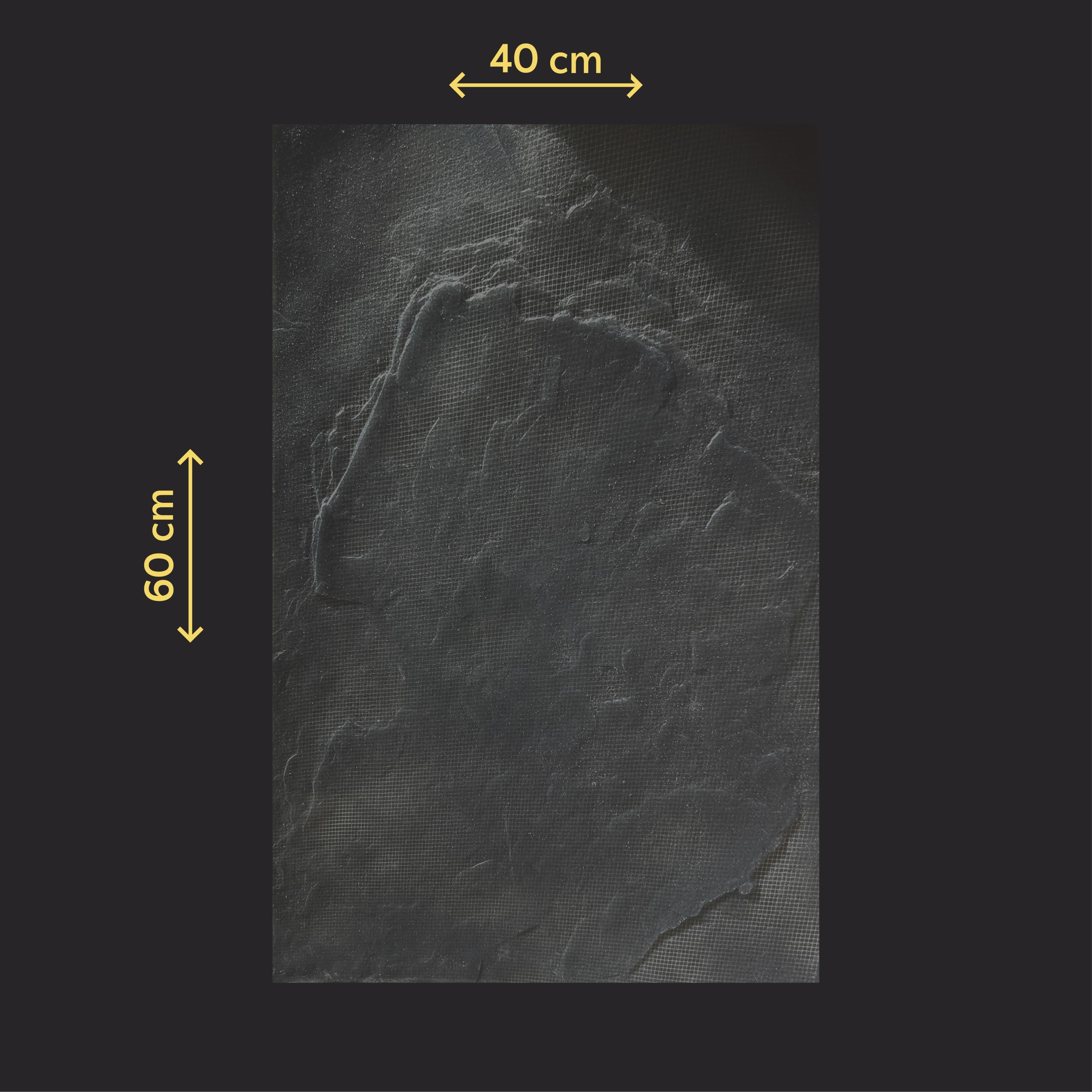Silicone impression for decoration Stone texture 2 (black) W00027