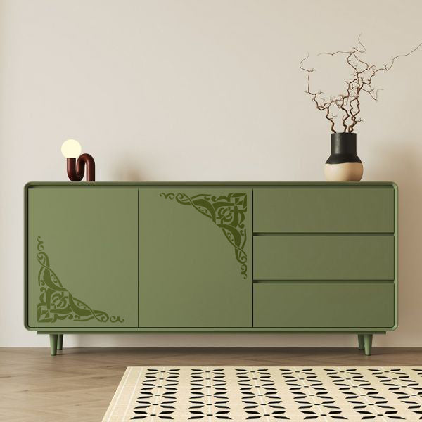 DFA stencil Oriental corner pattern - stylish ornament for walls, doors and furniture 0.3-1 mm (V00084)