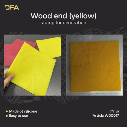 Silicone impression for decoration Tree end (Yellow) W00017