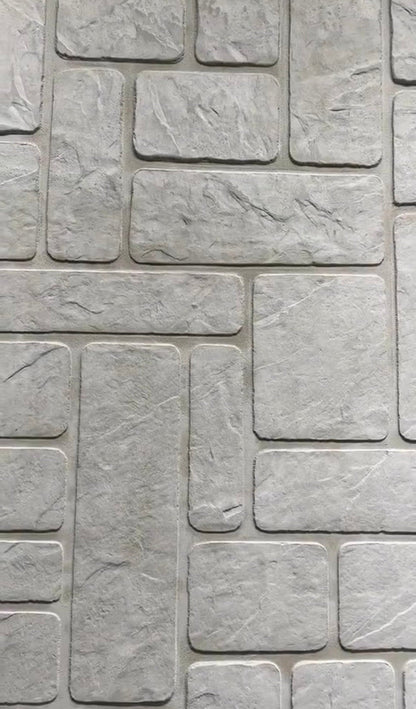 Realistic masonry on an accent wall - stencil DFA Facade Stone 0.3-1 mm (F00006)