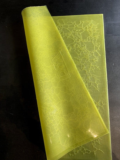 Silicone impression for decoration Marble veins yellow W00002