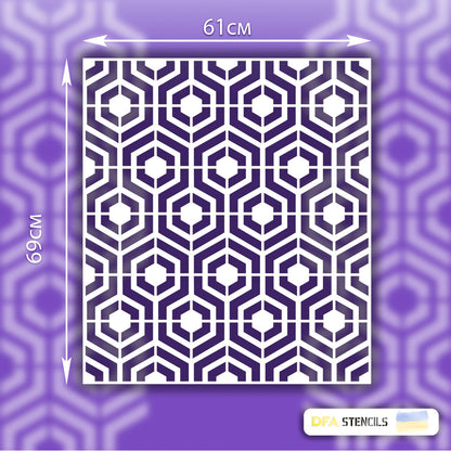 Unique geometric interior design with DFA stencil Geometry 0.3-1mm (G00025)