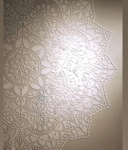 Stencil DFA reusable Round pattern 51 Mandala for plaster and paint 0.3-1mm (С00051)