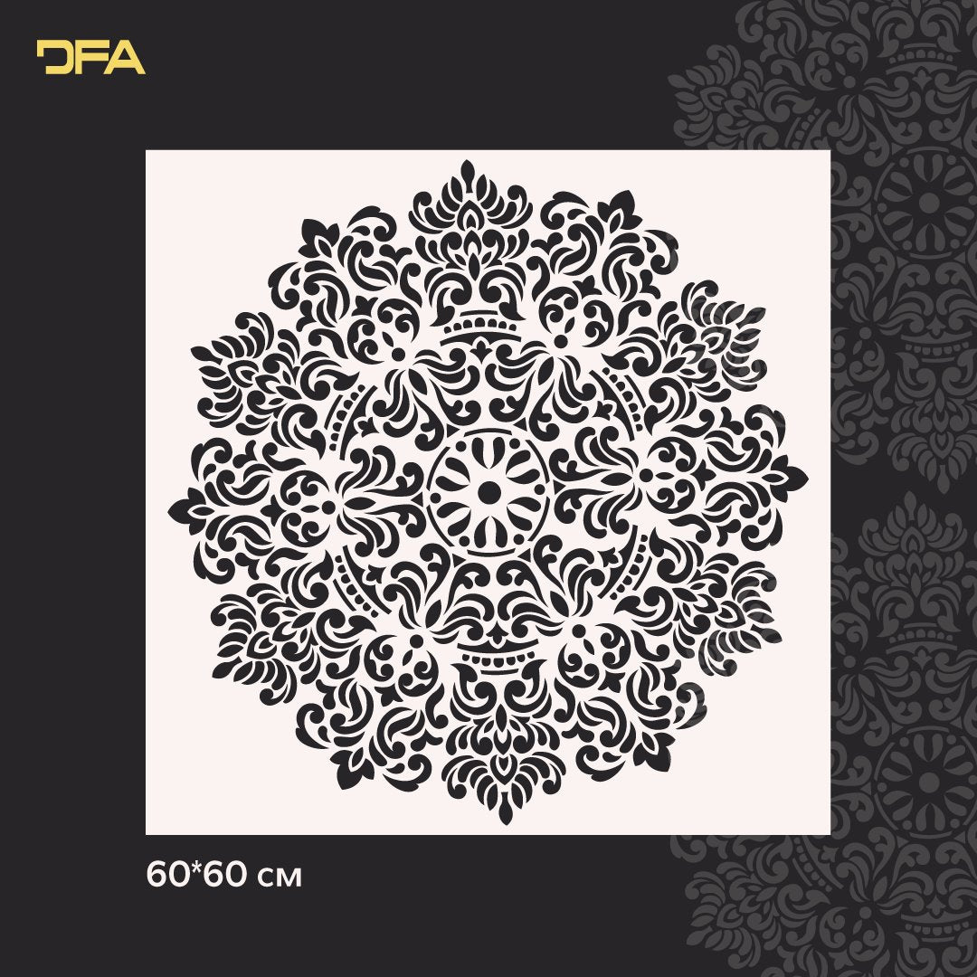Stencil DFA reusable Round pattern for plaster and paint 0.3-1mm (C00089)