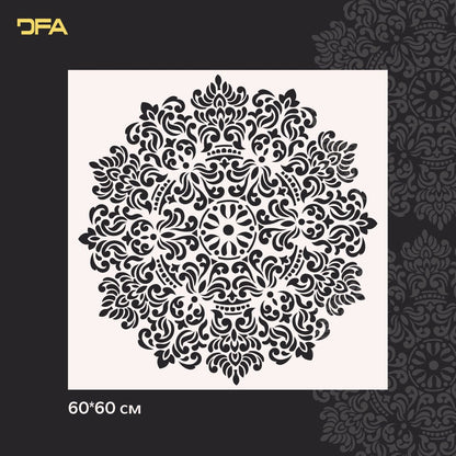 Stencil DFA reusable Round pattern for plaster and paint 0.3-1mm (C00089)