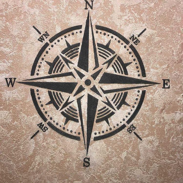Accent the interior with an original pattern - stencil DFA Compass 0.3-1 mm (C00036)